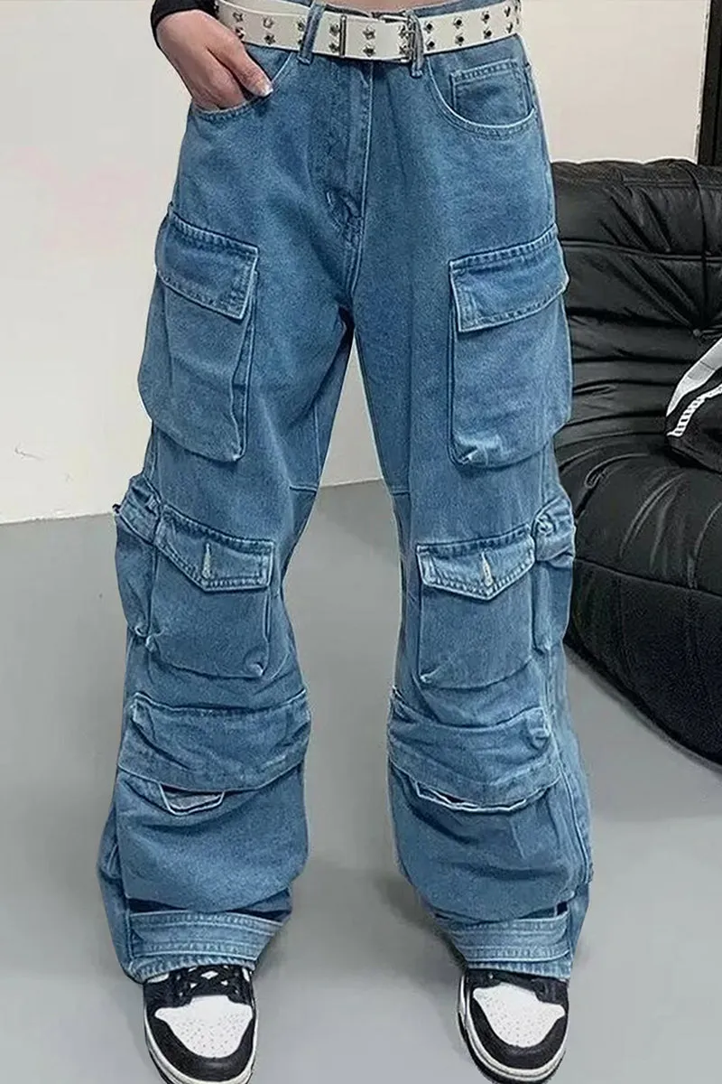 HWT1241 Urban Cargo Denim Pants