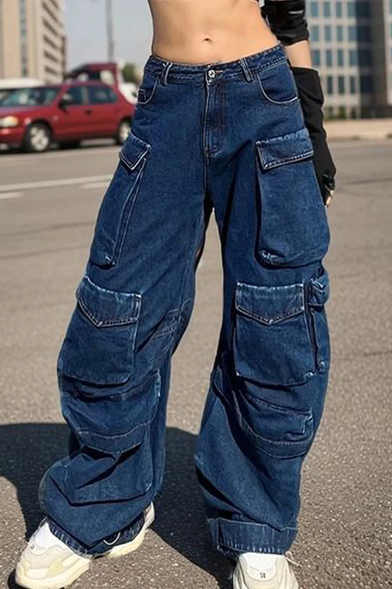 HWT1241 Urban Cargo Denim Pants