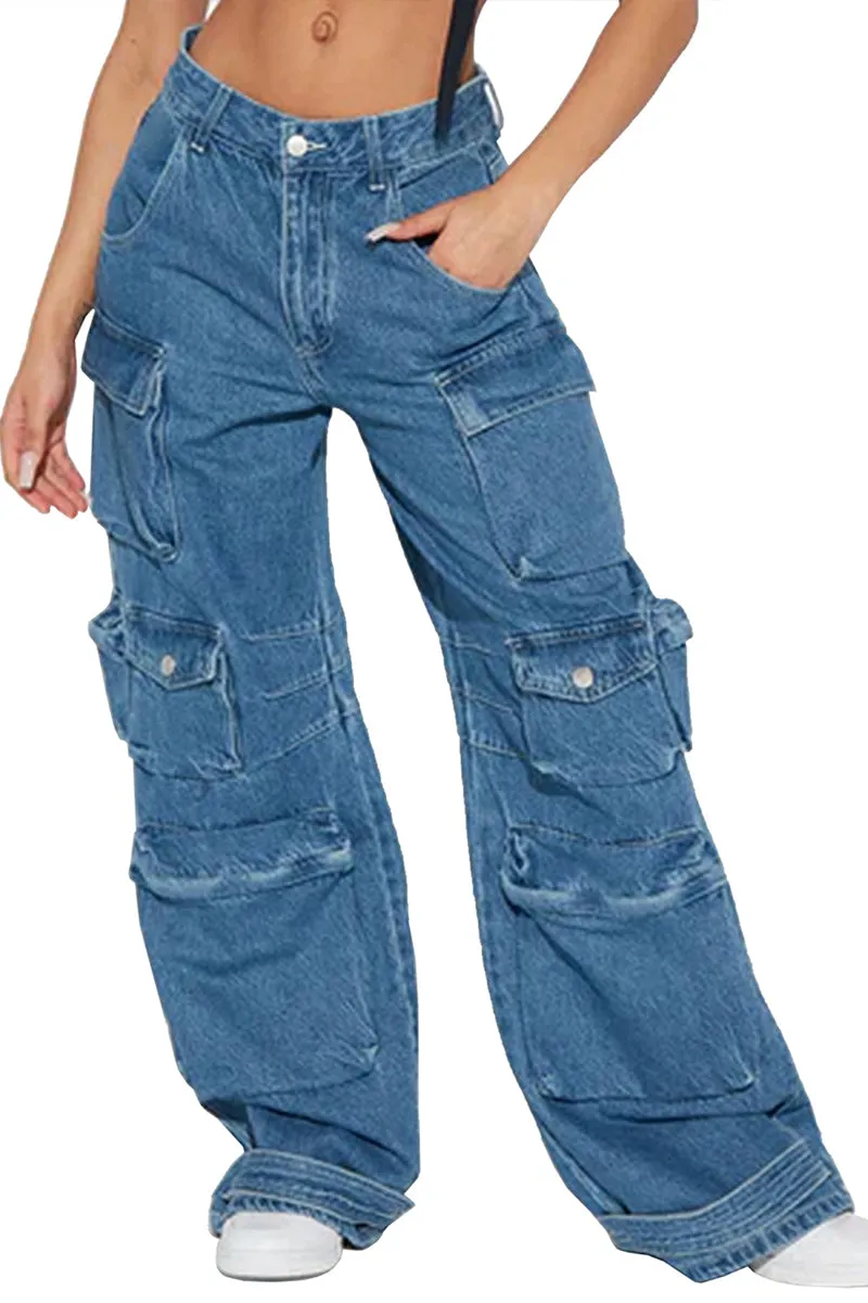 HWT1241 Urban Cargo Denim Pants