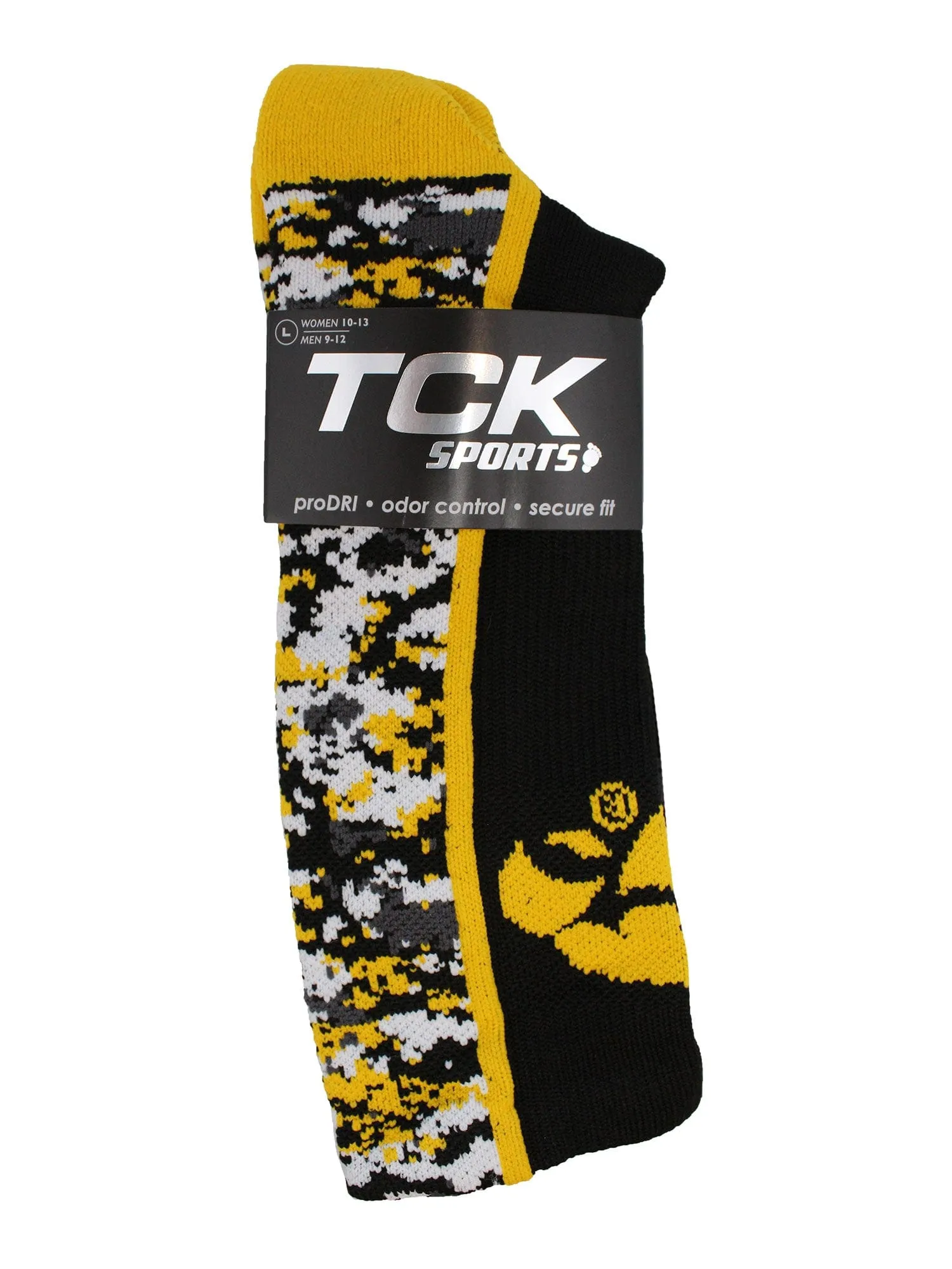 Iowa Hawkeyes Socks Digital Camo Crew