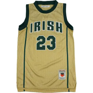 IRISH LEBRON JAMES AUTHENTIC BASKETBALL JERSEY (GOLD)