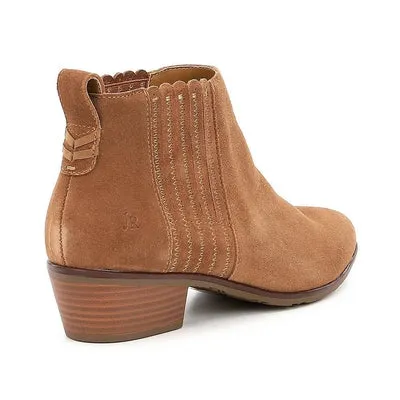Jack Rogers Liddy Waterproof Suede Block Heel Booties
