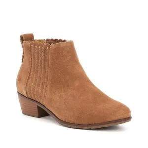 Jack Rogers Liddy Waterproof Suede Block Heel Booties