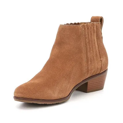 Jack Rogers Liddy Waterproof Suede Block Heel Booties