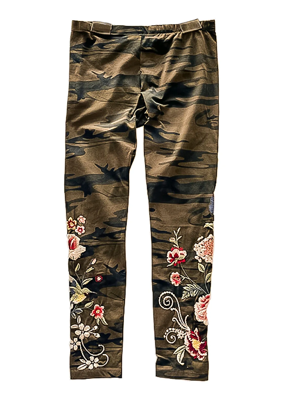 Johnny Was Jailyn Legging Molly Camo Floral Leggings Pants Embroidery Flower NEW