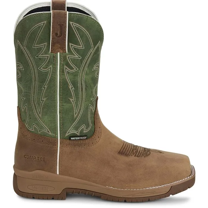Justin Nitread Taupe Cowhide