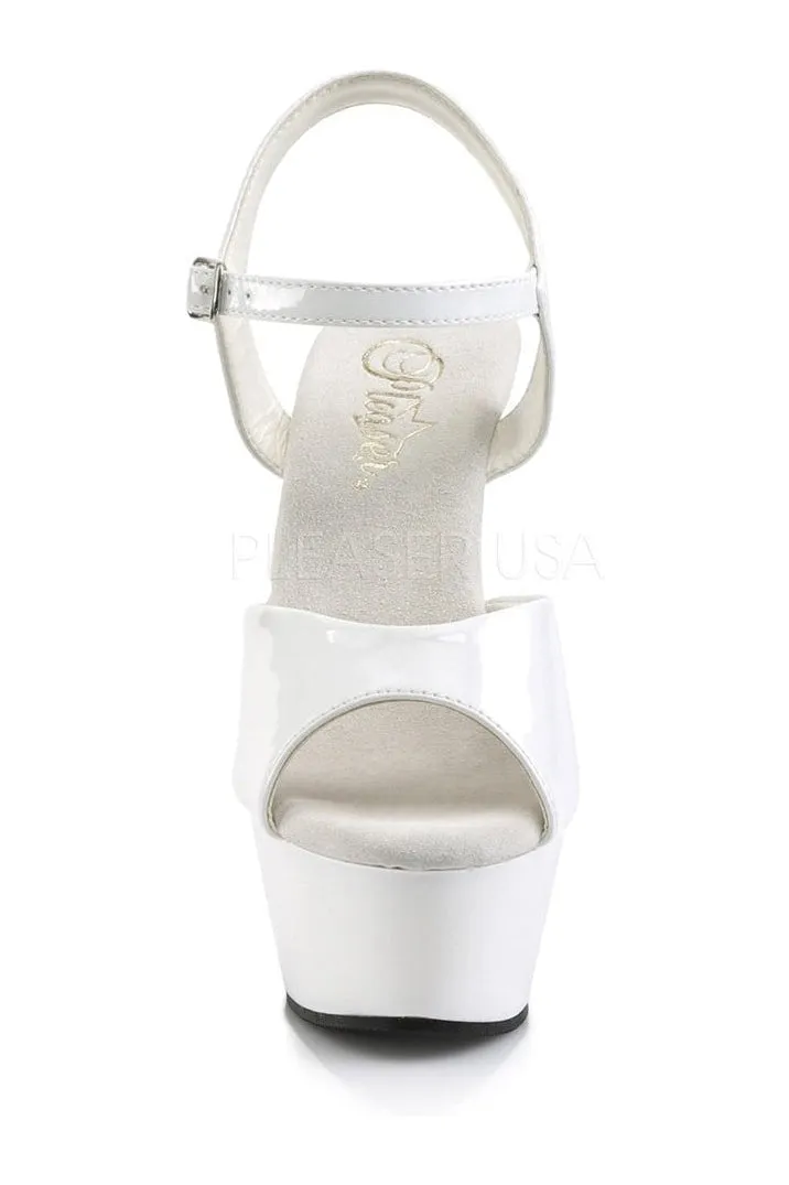 KISS-209 Platform Sandal | White Patent