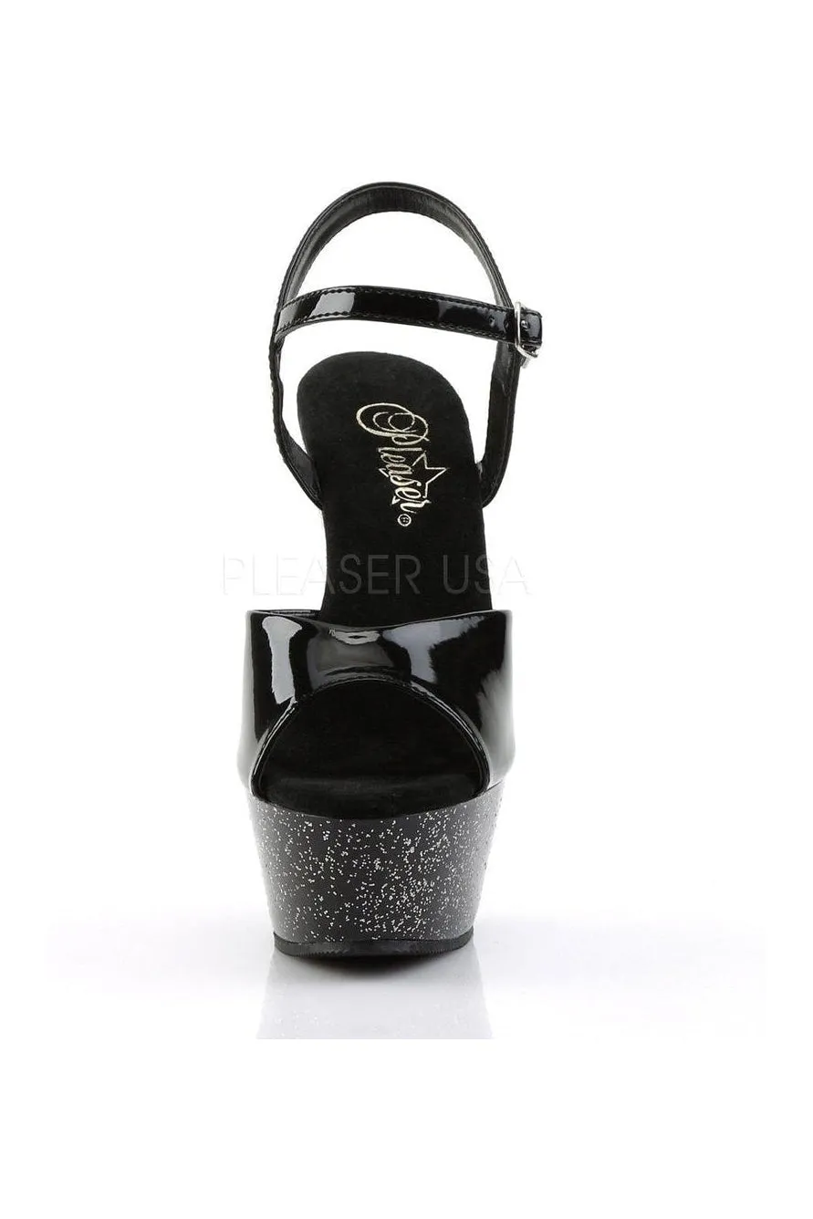 KISS-209MG Platform Sandal | Black Patent