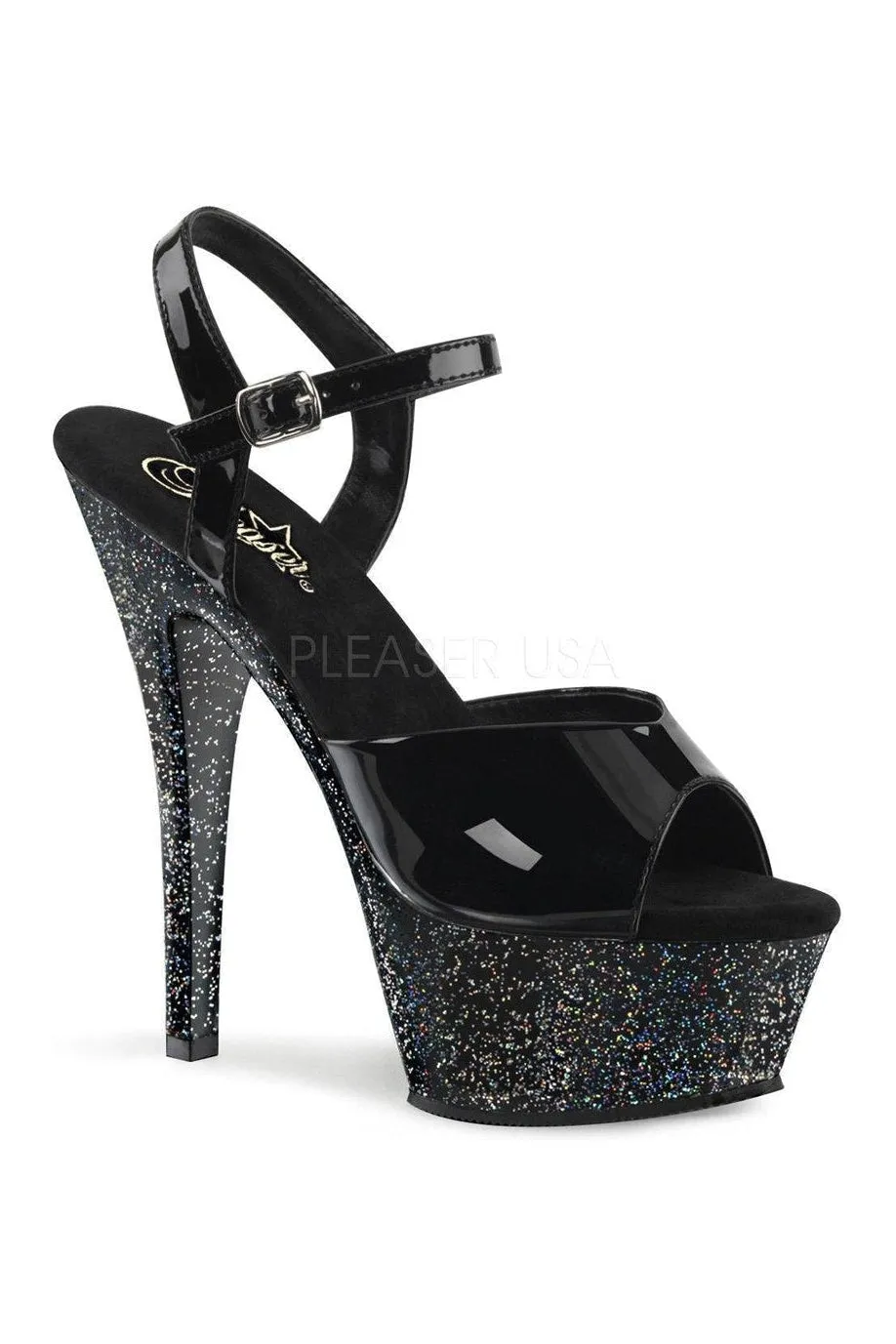 KISS-209MG Platform Sandal | Black Patent