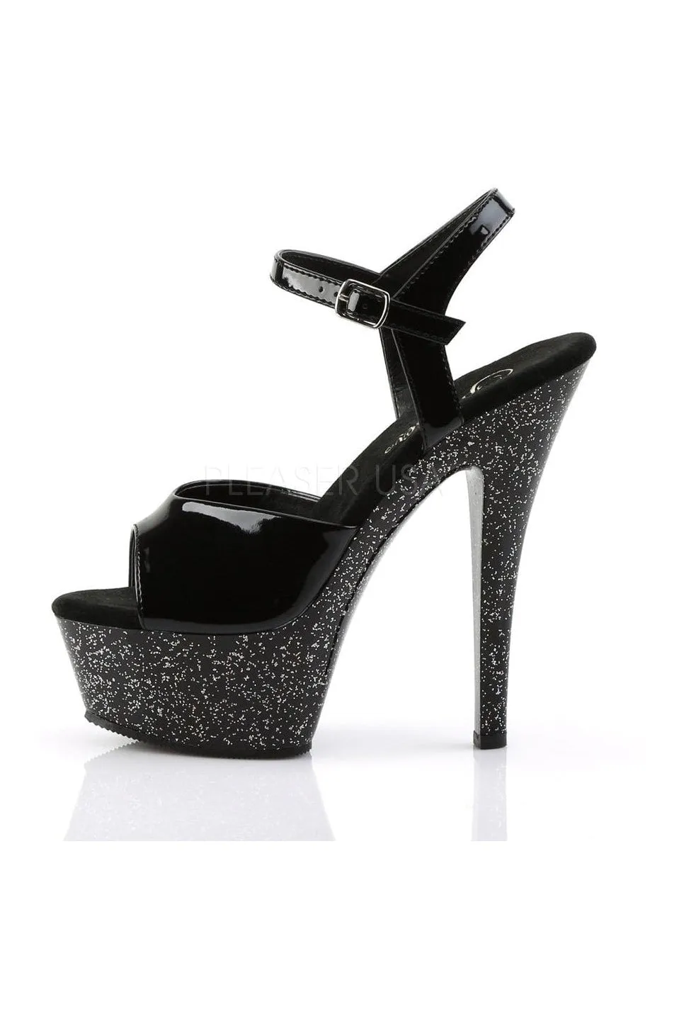 KISS-209MG Platform Sandal | Black Patent