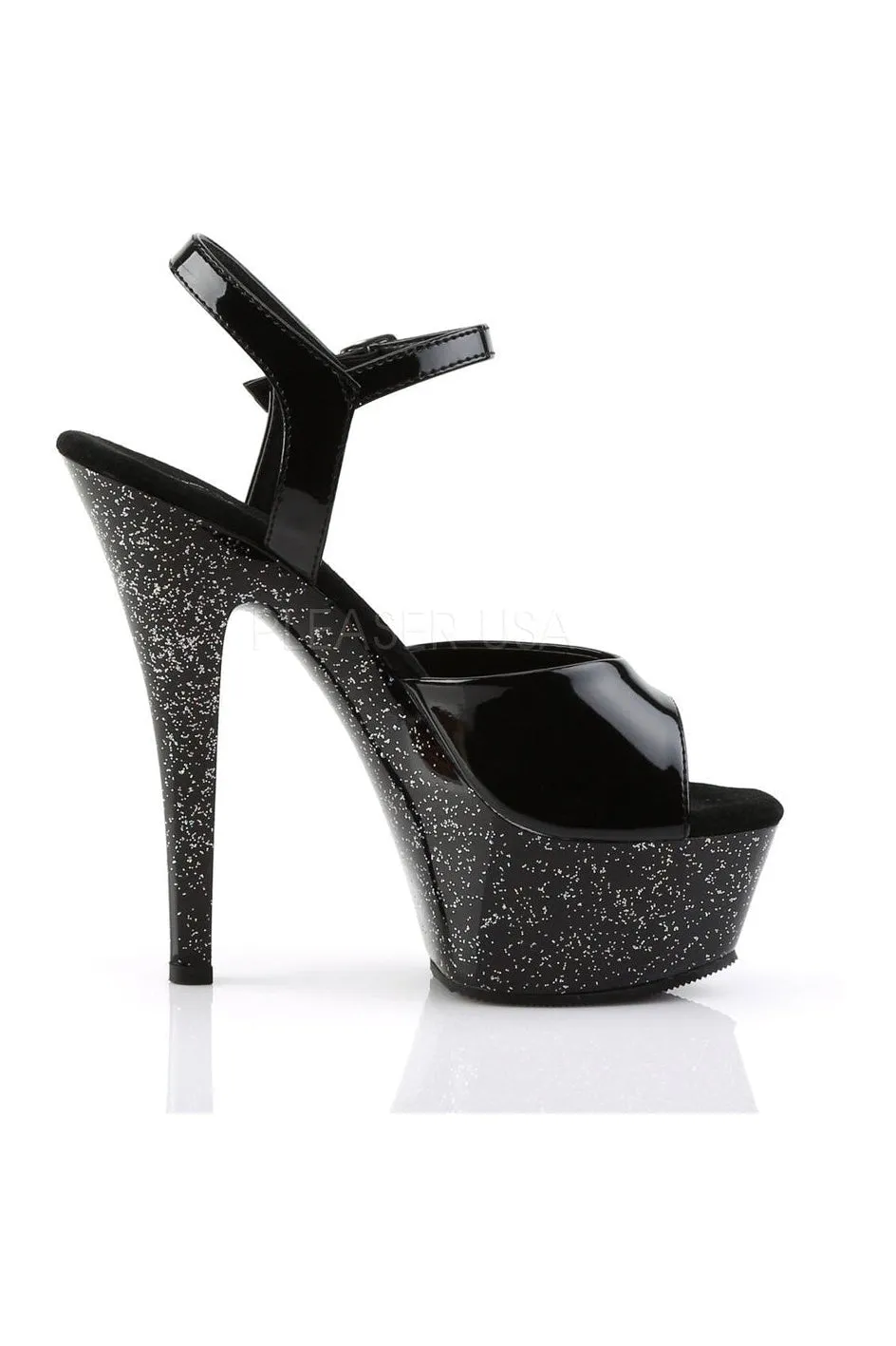 KISS-209MG Platform Sandal | Black Patent