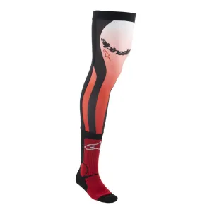 Knee Brace Socks Bright Red/White S/M
