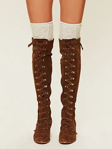 Lace Up Long Motorcycle Boots Women  Over-the-knee Boots Genuine Leather Tall Boots Women High Heels Botas De Caballo