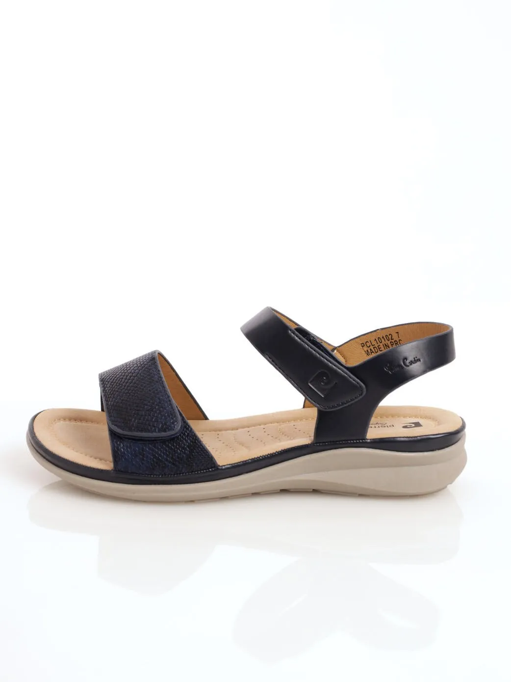 Ladies Comfort Velcro Strap Sandal - Navy