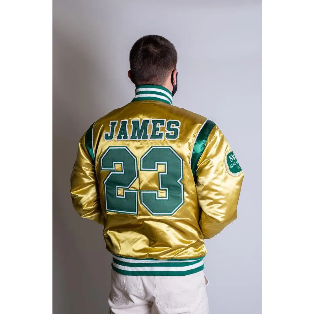 LEBRON JAMES IRISH HIGH SCHOOL BASKETBALL SATIN JACKET