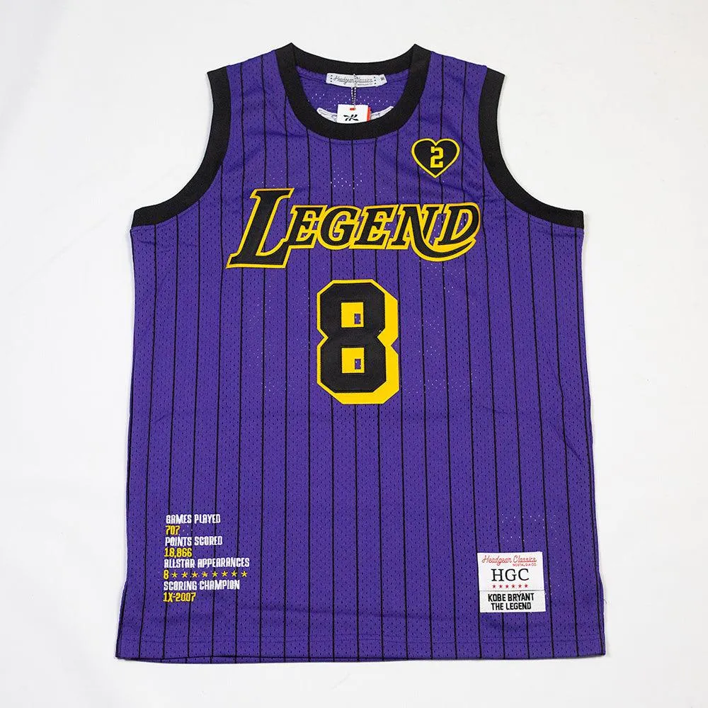LEGEND MAMBA PINSTRIPE BASKETBALL JERSEY (PURPLE/BLACK)