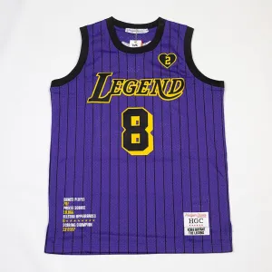 LEGEND MAMBA PINSTRIPE BASKETBALL JERSEY (PURPLE/BLACK)