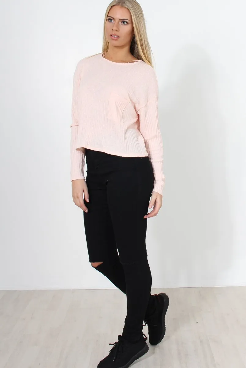 Liv Pink Ribbed Top