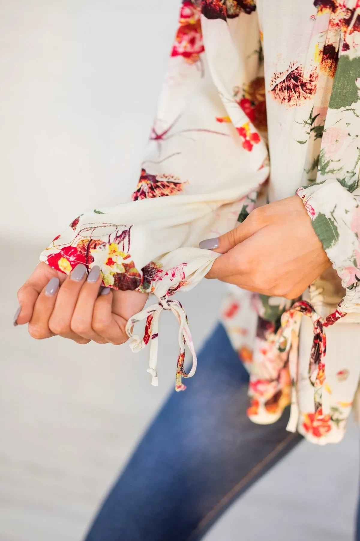 Love Me Again Cream Floral Blouse