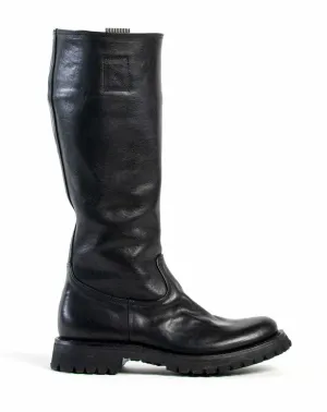 M-ENGY Black Leather Boots