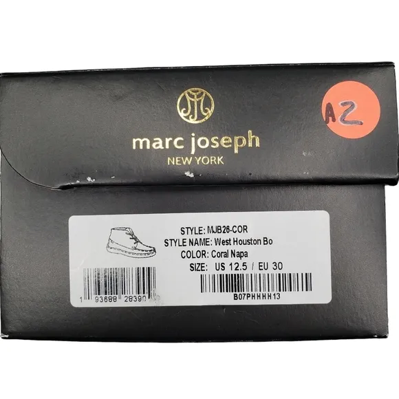 Marc Joseph | NIB West Houston Bootie Coral Napa Lace Up Leather Boots Girl 12.5