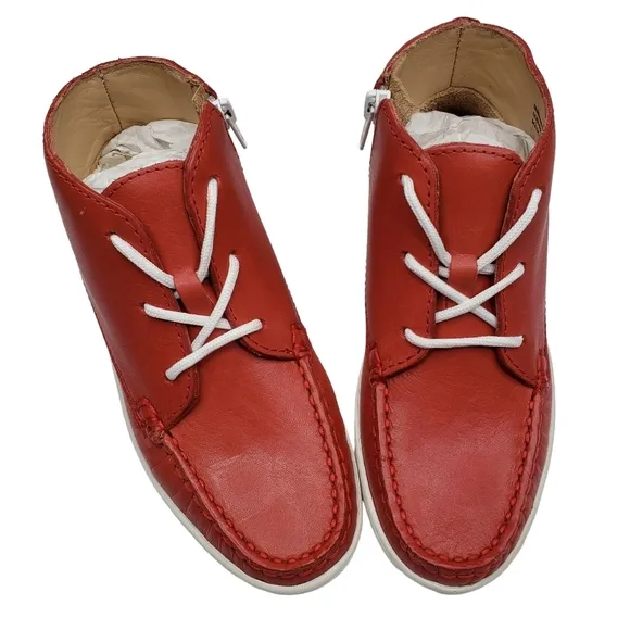 Marc Joseph | NIB West Houston Bootie Coral Napa Lace Up Leather Boots Girl 12.5