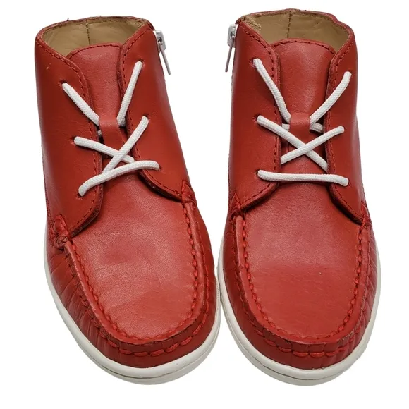 Marc Joseph | NIB West Houston Bootie Coral Napa Lace Up Leather Boots Girl 12.5