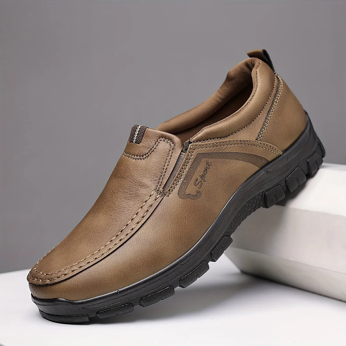 Men's Casual Loafers Flat Shoes, Comfortable Basic Style for Business