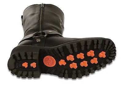 MEN'S MOTORCYCLE GENUINE LEATHER 11 INCH WATERPROOF SQUARE TOE BOOT
