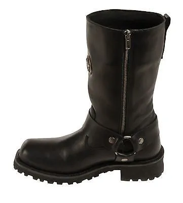 MEN'S MOTORCYCLE GENUINE LEATHER 11 INCH WATERPROOF SQUARE TOE BOOT