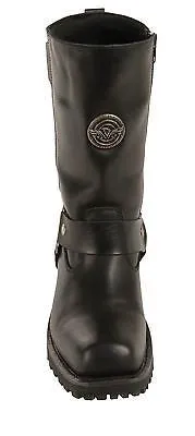 MEN'S MOTORCYCLE GENUINE LEATHER 11 INCH WATERPROOF SQUARE TOE BOOT