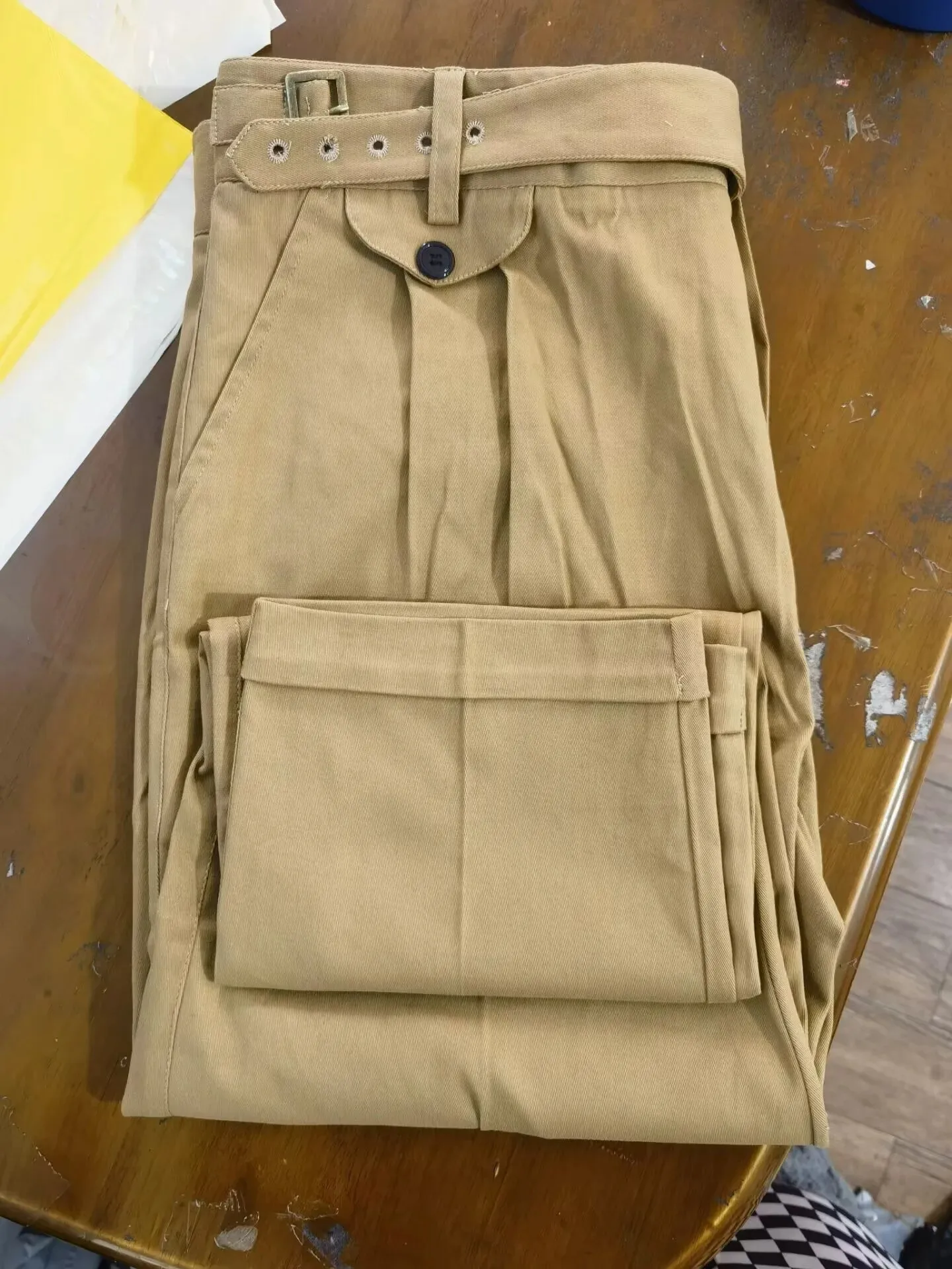 Men's Retro Loose Straight Cotton Trousers - Fashion Solid Color Business Casual Pants