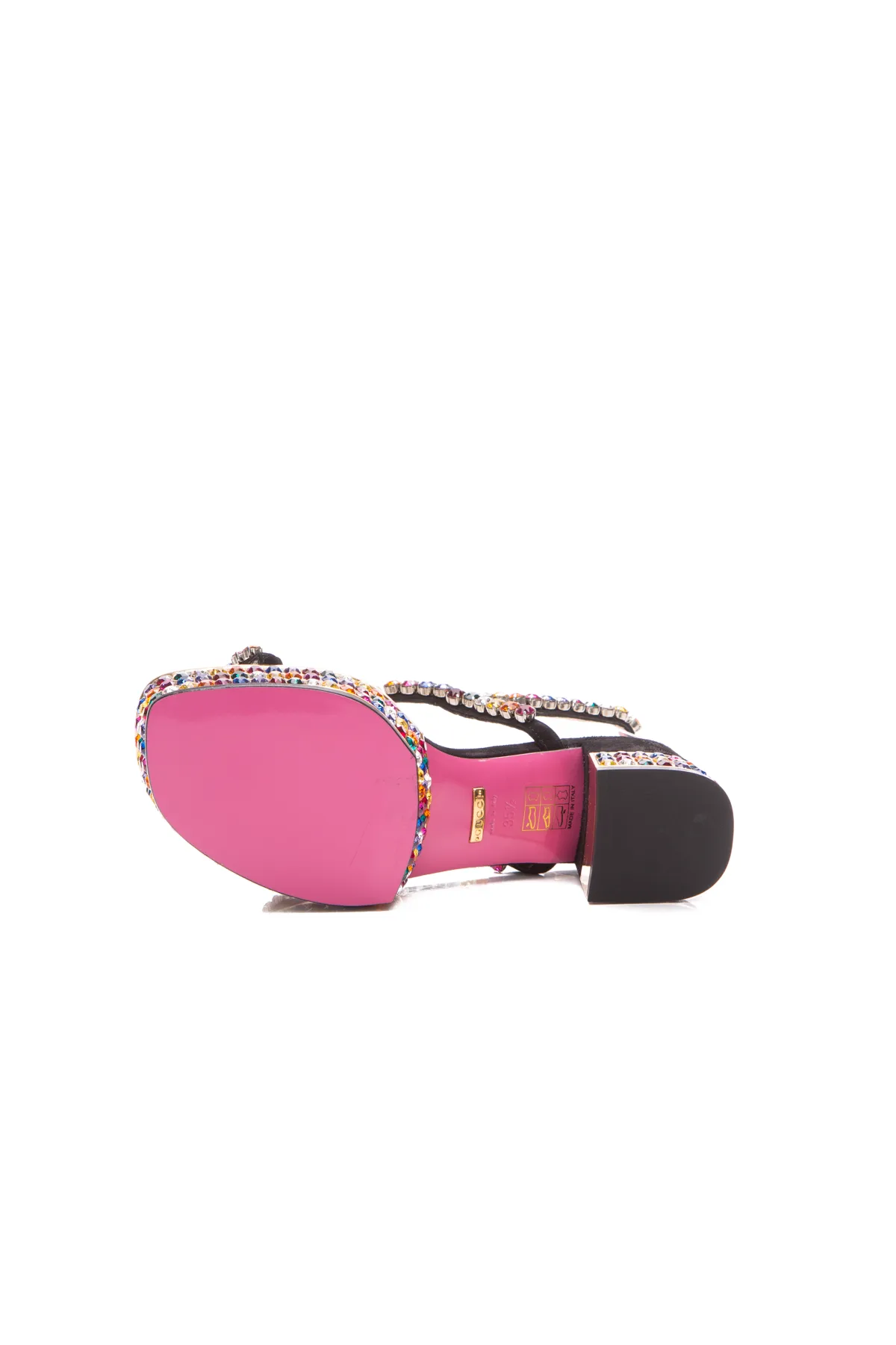 Mira Crystal Platform Sandals - Size 35.5