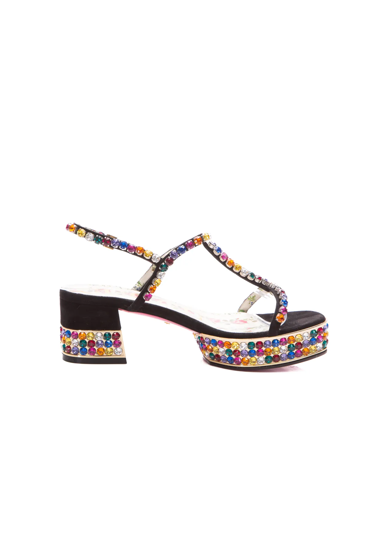 Mira Crystal Platform Sandals - Size 35.5
