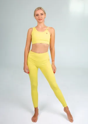 NEW ARRIVAL ''Ukraine''  yellow - 2 piece Yoga Set (Top Leggings)