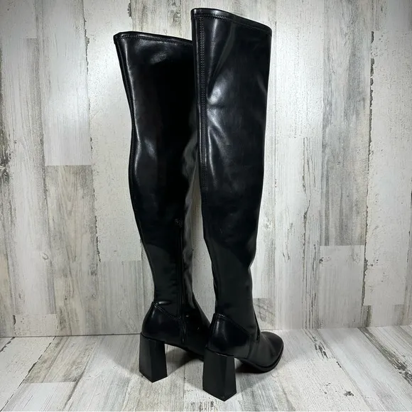 NEW Open Edit Briar Black Over the Knee Boots #1350