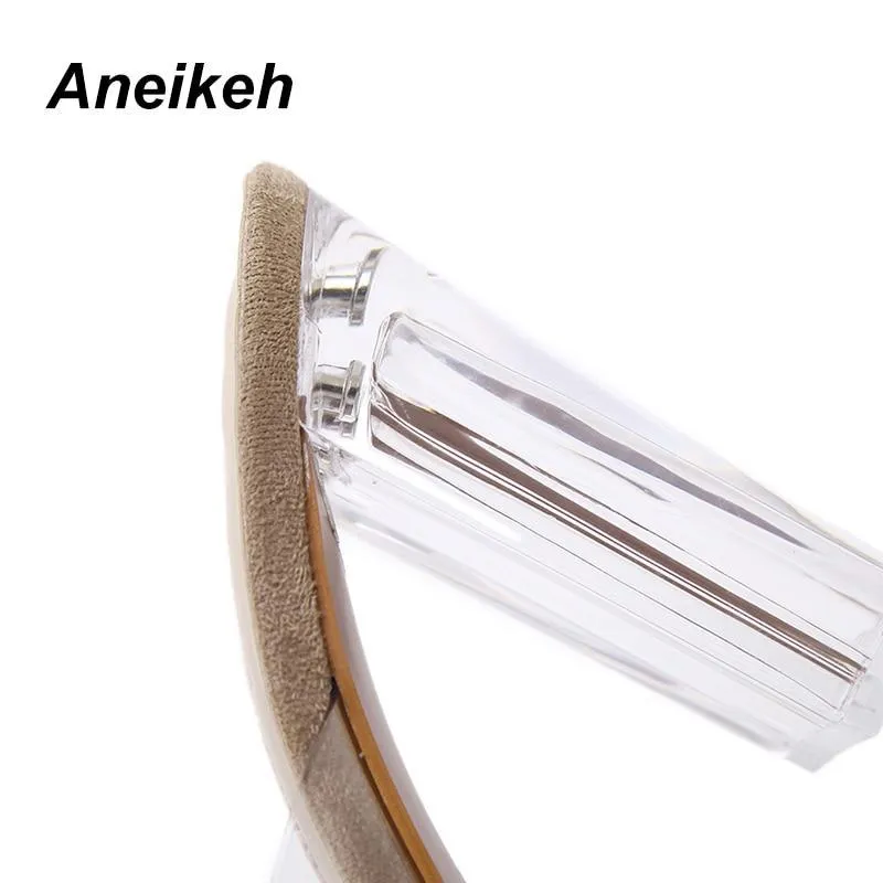 New Women Sandals PVC Crystal Heel Transparent Women Sexy Clear High Heels Sandals