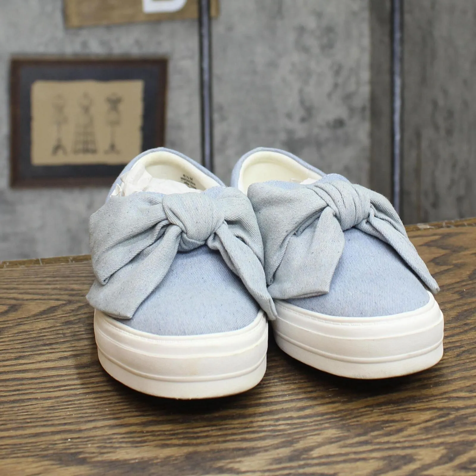 Nine West Womens Denim Box Low Top Pull On Sneakers 167402e0160706 Blue 6.5M