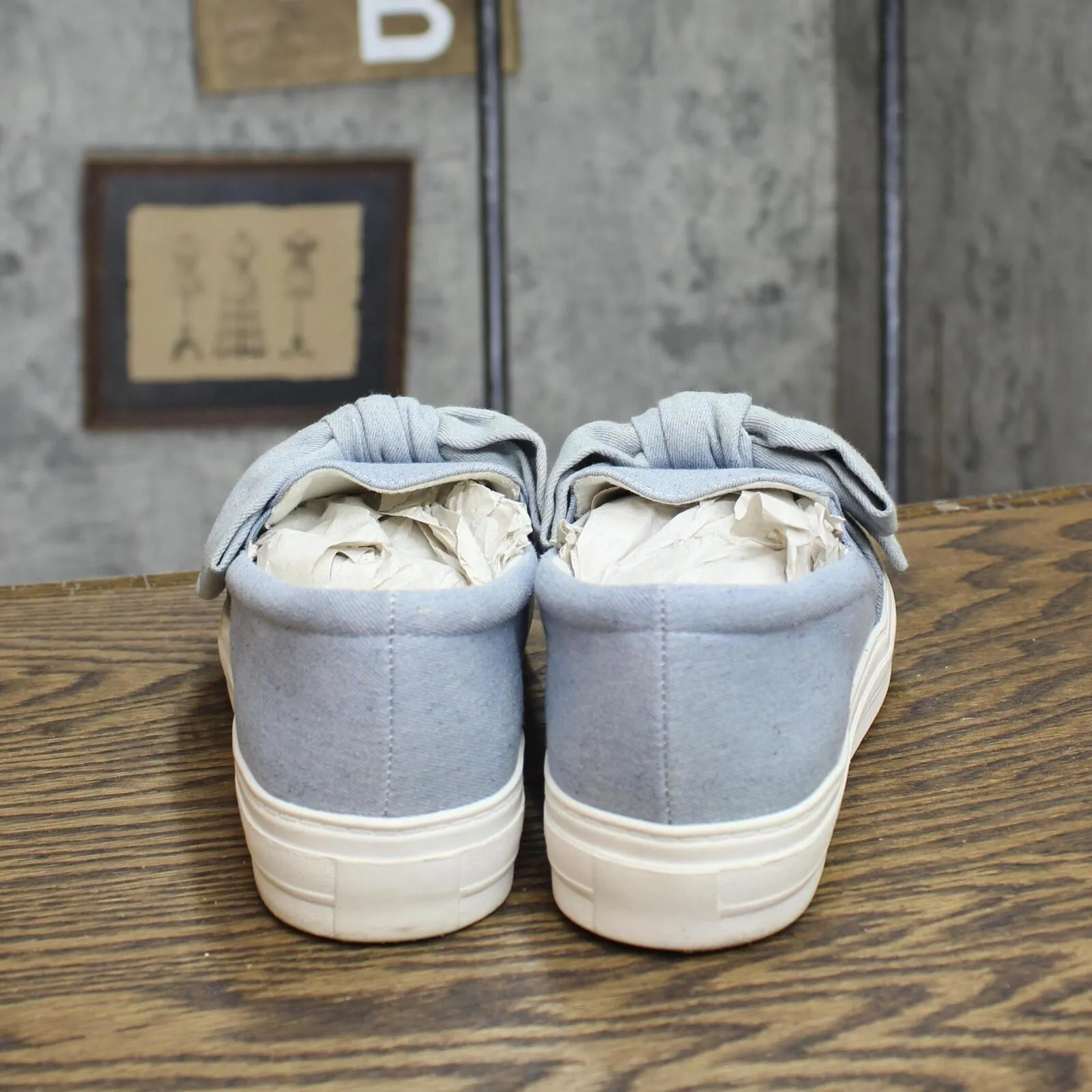 Nine West Womens Denim Box Low Top Pull On Sneakers 167402e0160706 Blue 6.5M