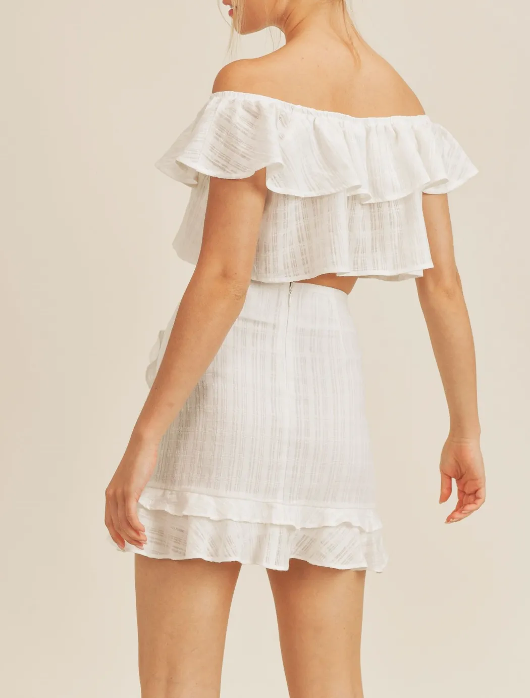 Off Shoulder Flowy Crop Top