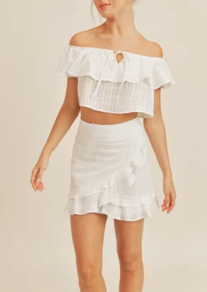 Off Shoulder Flowy Crop Top