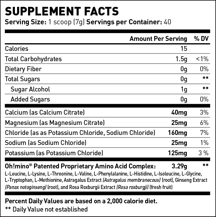 Oh!mino® Muscle Synthesis Activator - Berry Stimulant-Free 40 BFF Access