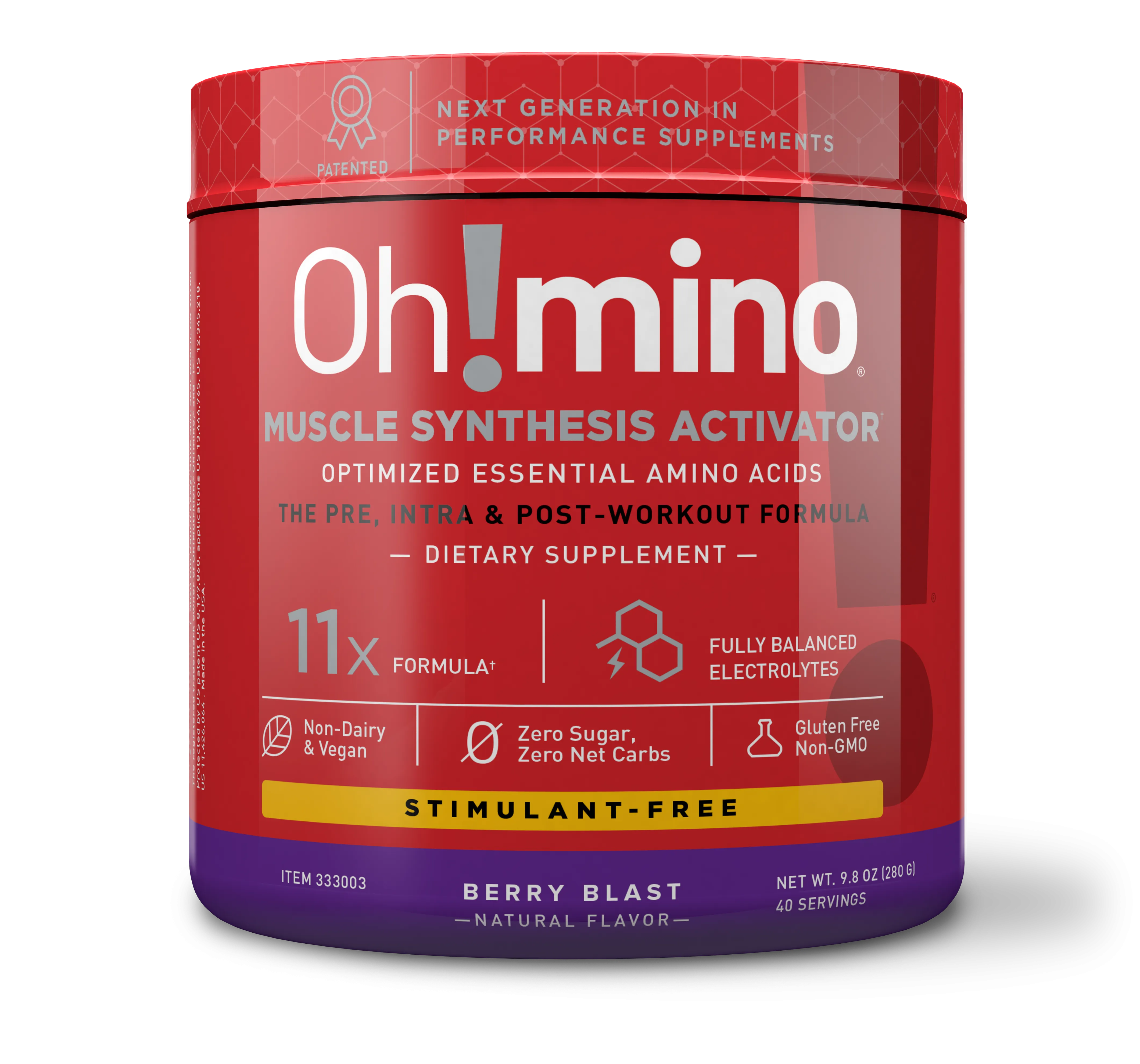 Oh!mino® Muscle Synthesis Activator - Berry Stimulant-Free 40 BFF Access