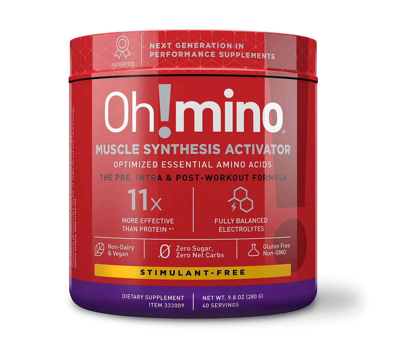 Oh!mino® Muscle Synthesis Activator - Berry Stimulant-Free 40 BFF Service