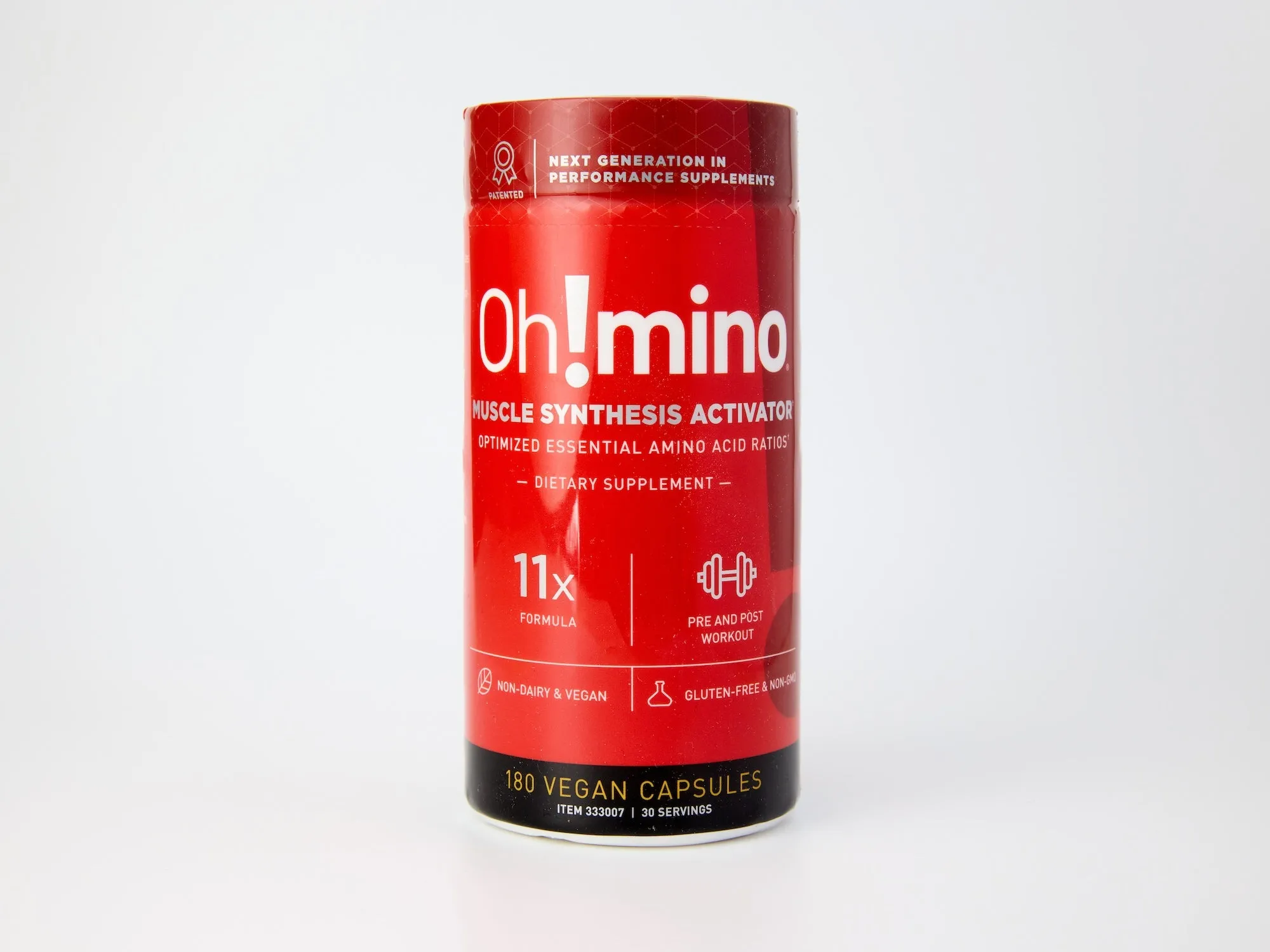 Oh!mino® Muscle Synthesis Activator - Caffeinated Vegan Capsules 180 ct BFF Access