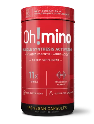 Oh!mino® Muscle Synthesis Activator - Caffeinated Vegan Capsules 180 ct