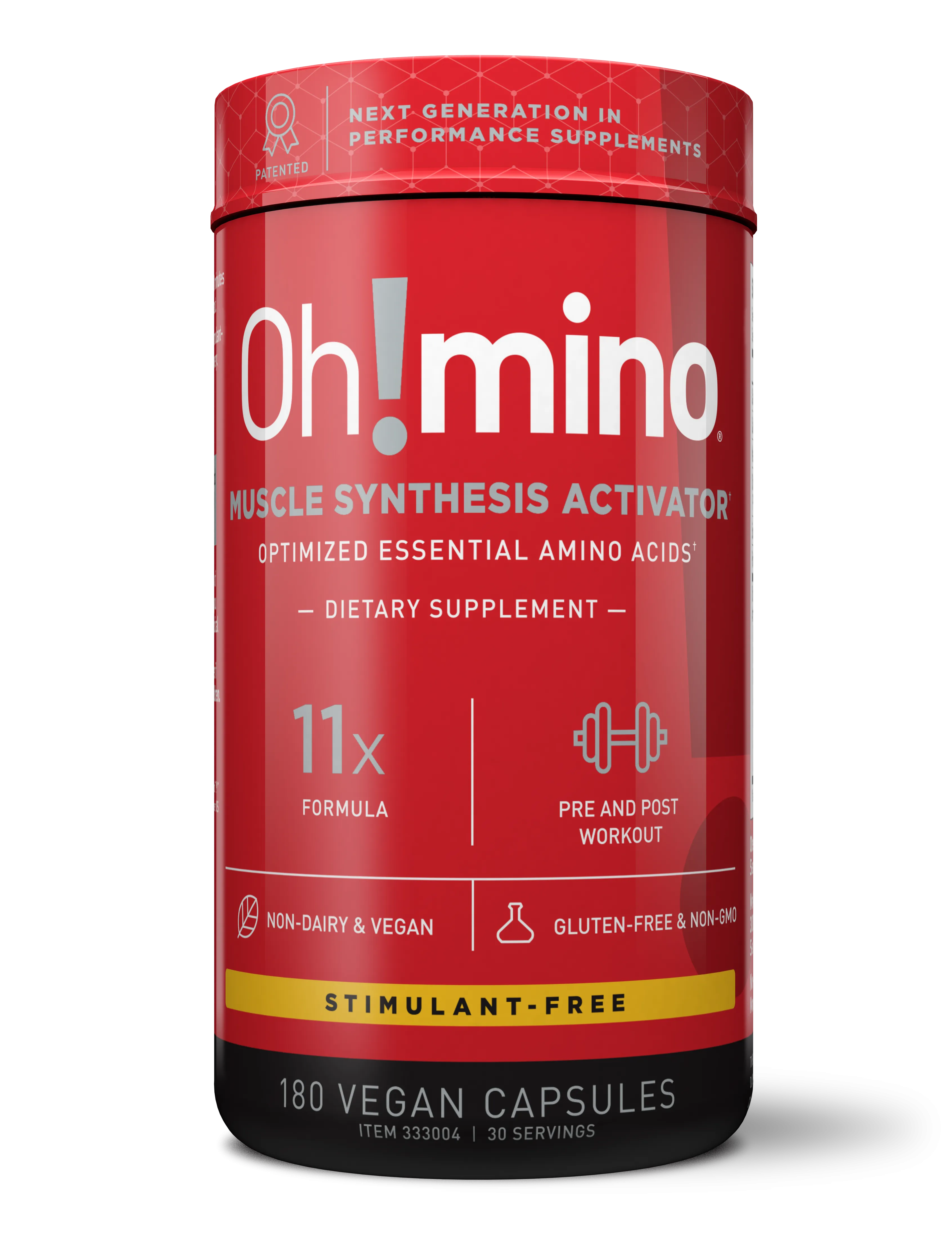 Oh!mino® Muscle Synthesis Activator†  – Stimulant-Free 180 Vegetarian Hard Shell Capsules BFF Access