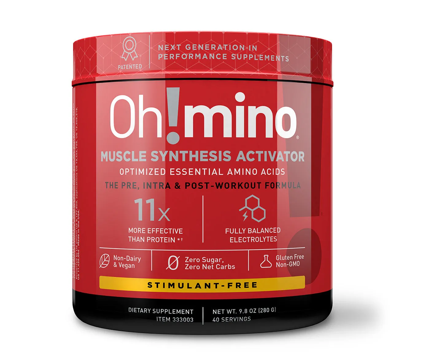 Oh!mino® Muscle Synthesis Activator - Tropical Splash Stimulant-Free 40 BFF Service