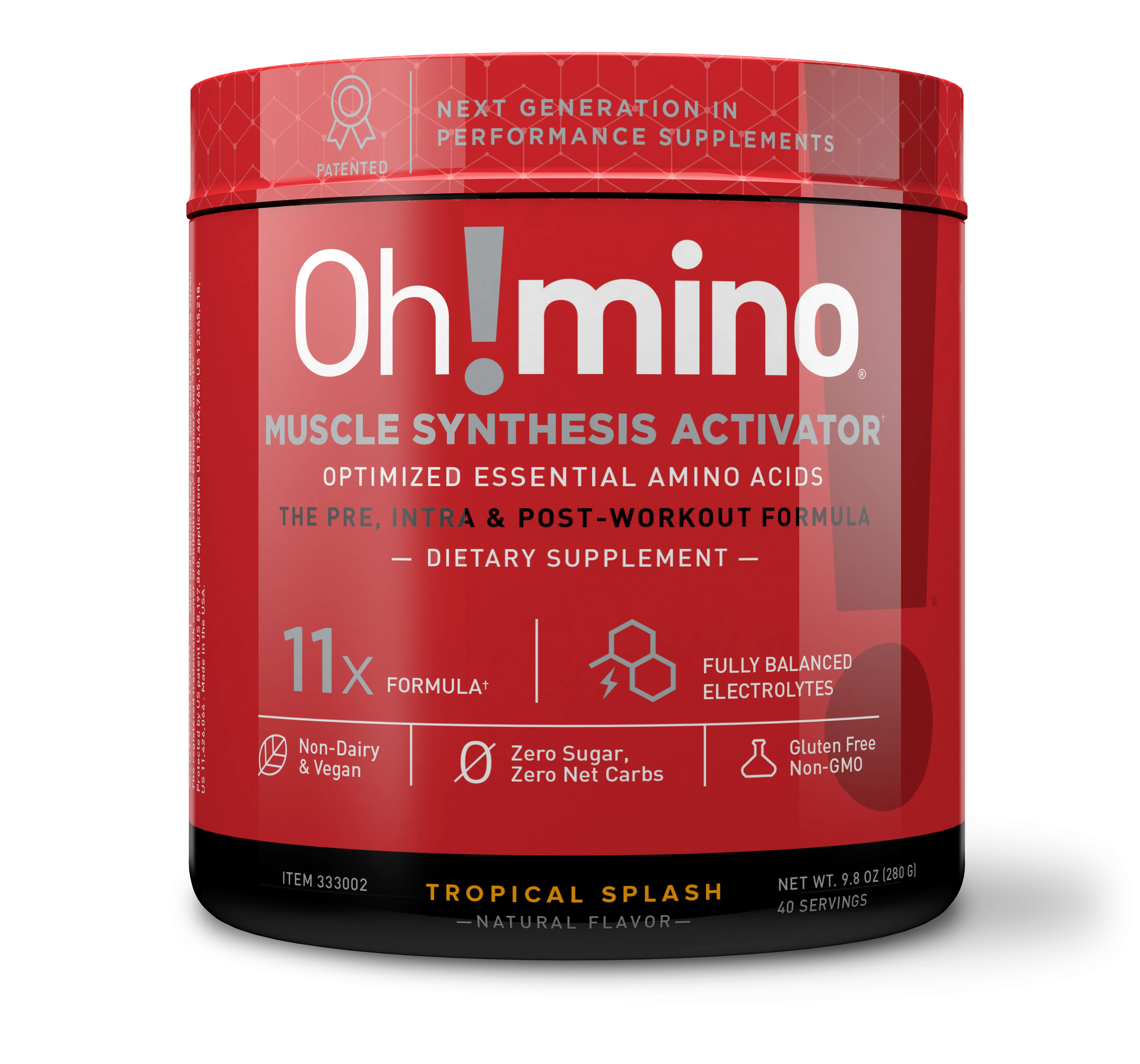 Oh!mino® Muscle Synthesis Activator†  – With Caffeine Tropical Splash