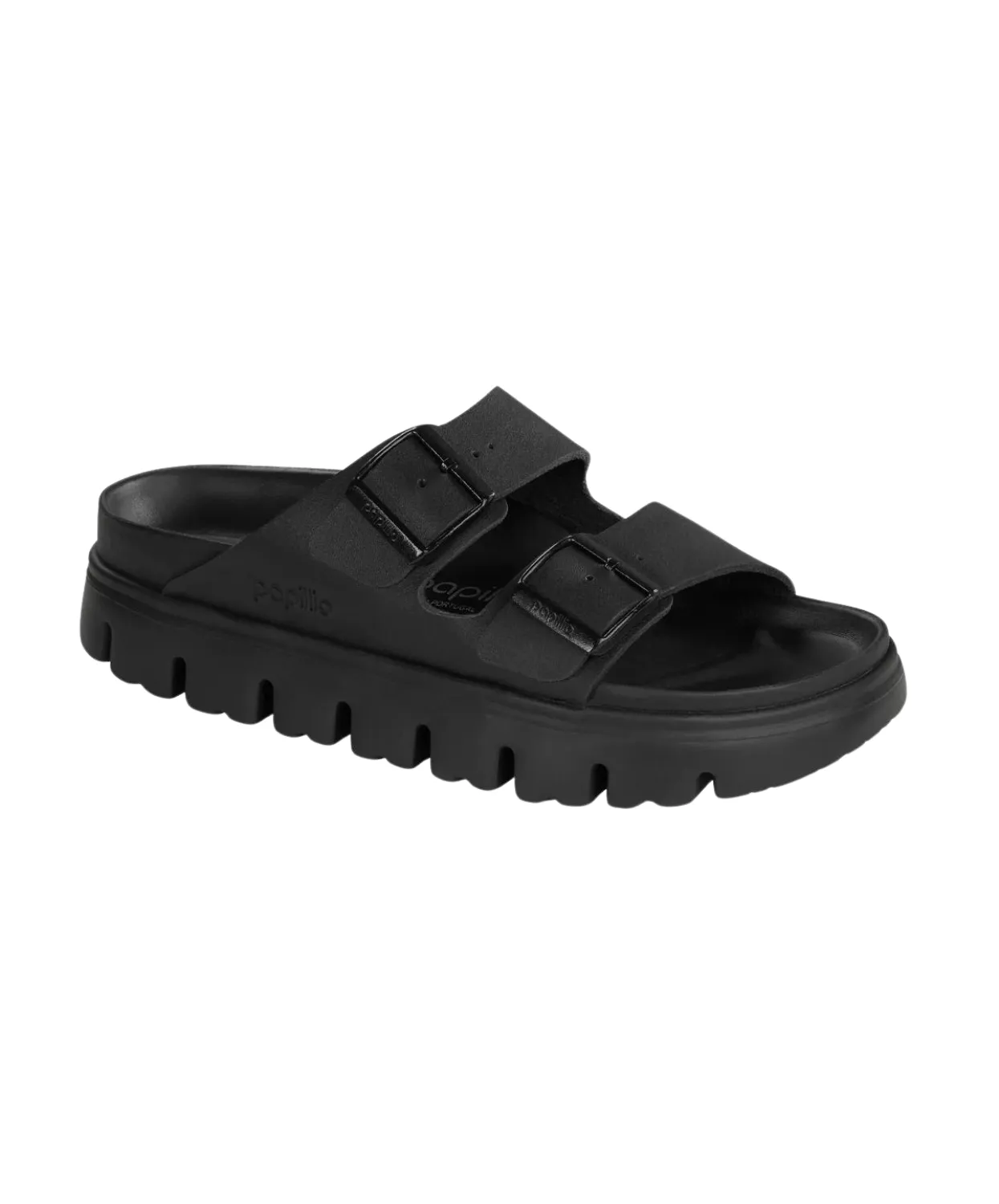 Papillio Arizona Exquisite Leather Chunky Black Sandals
